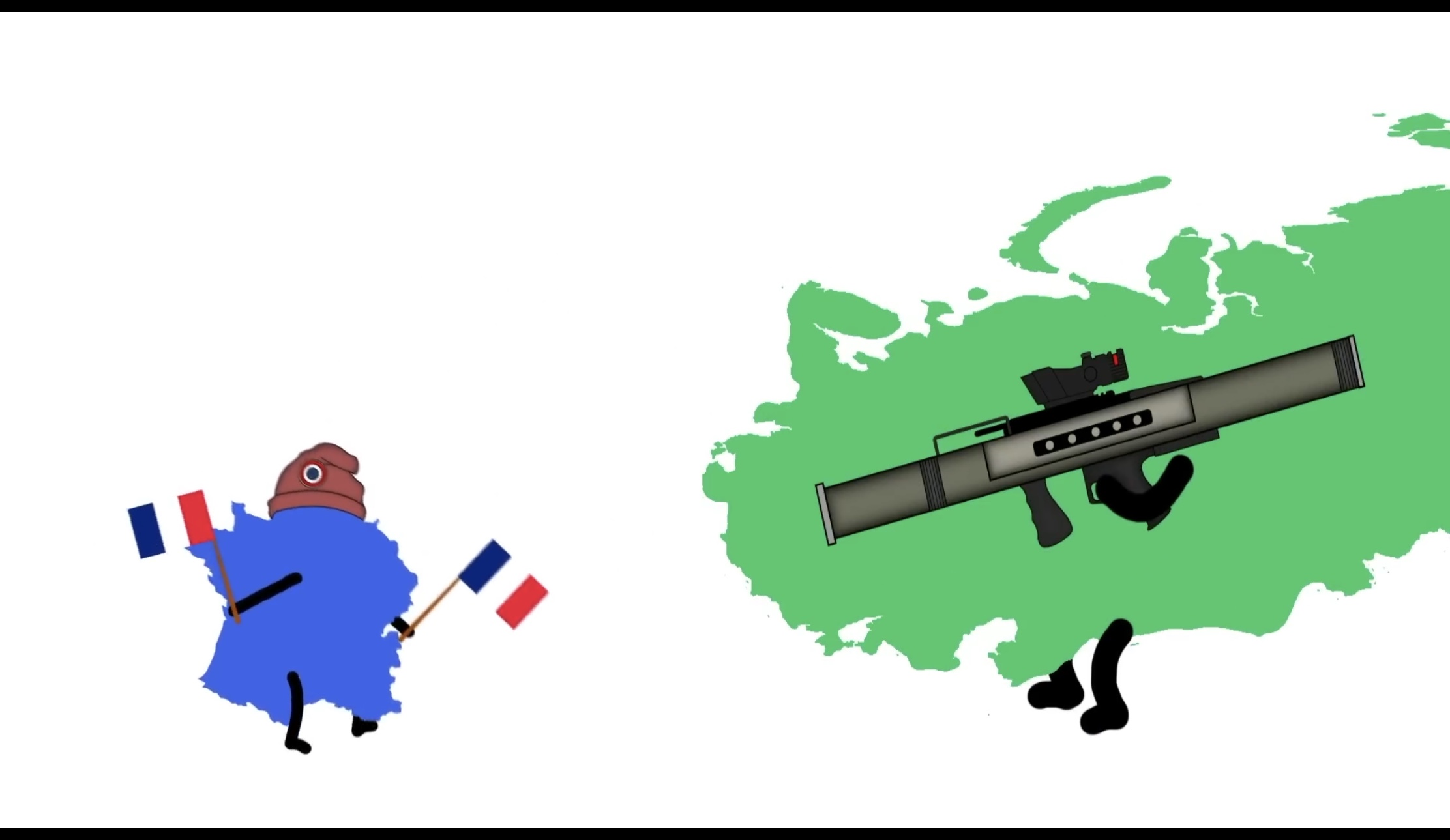High Quality Russia vs France Blank Meme Template