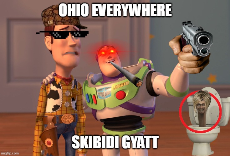 X, X Everywhere | OHIO EVERYWHERE; SKIBIDI GYATT | made w/ Imgflip meme maker