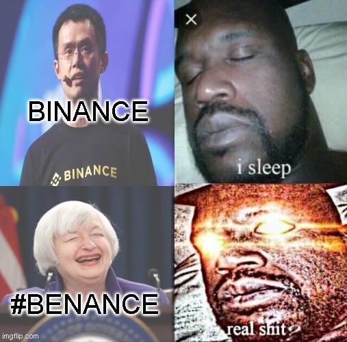 Binance ? actually it's benance | BINANCE; #BENANCE | image tagged in memes,sleeping shaq,crypto,cryptocurrency | made w/ Imgflip meme maker