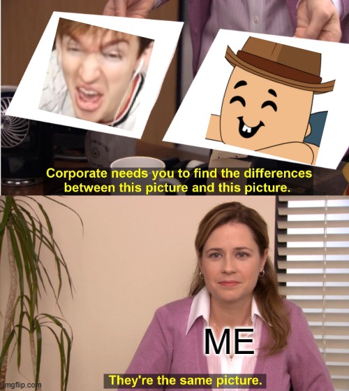 They're The Same Picture Meme | ME | image tagged in memes,they're the same picture | made w/ Imgflip meme maker