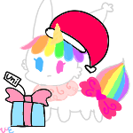 High Quality Christmas chibi unicorn eevee Blank Meme Template