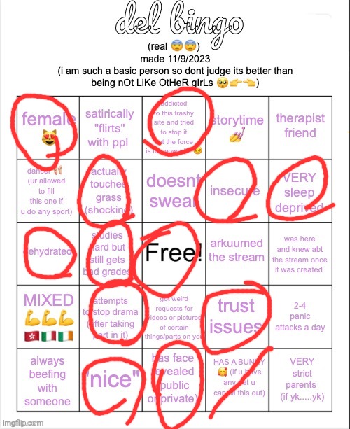 del bingo (real) | image tagged in del bingo real | made w/ Imgflip meme maker