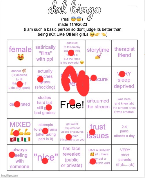 del bingo (real) | image tagged in del bingo real | made w/ Imgflip meme maker