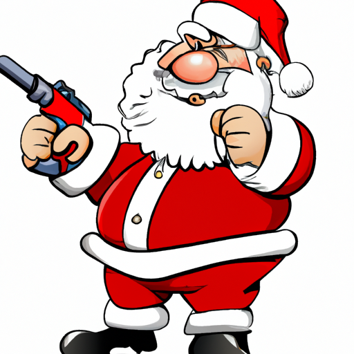 Santa with a gun Blank Meme Template