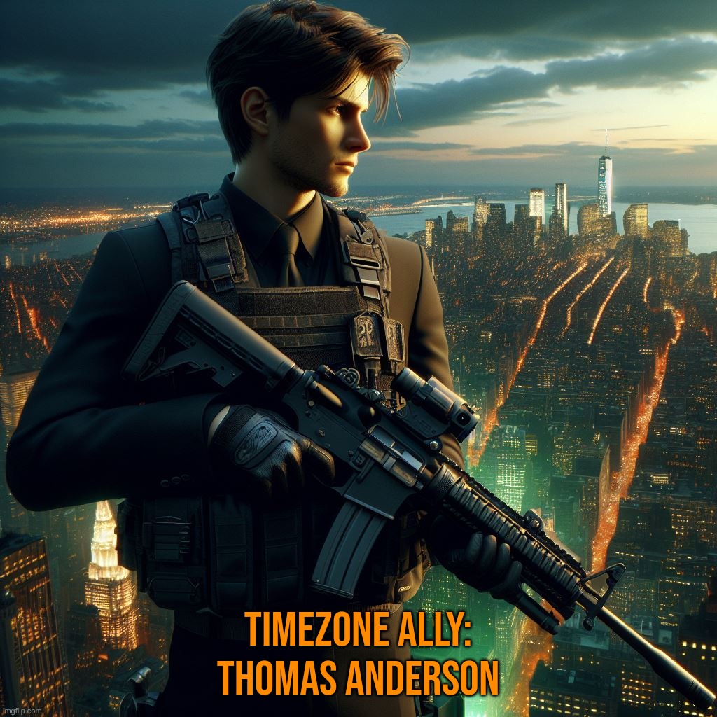 Thomas Anderson | TIMEZONE Ally: Thomas Anderson | image tagged in timezone | made w/ Imgflip meme maker