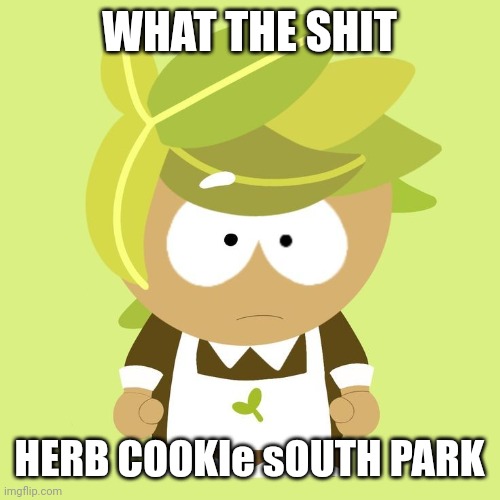WHAT THE SHIT; HERB COOKIe sOUTH PARK | made w/ Imgflip meme maker