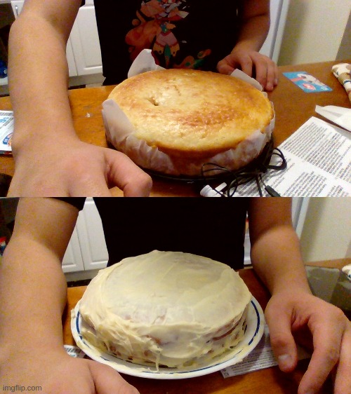 baked cake the other day ^_^ | image tagged in fun,bake,cake,funny | made w/ Imgflip meme maker