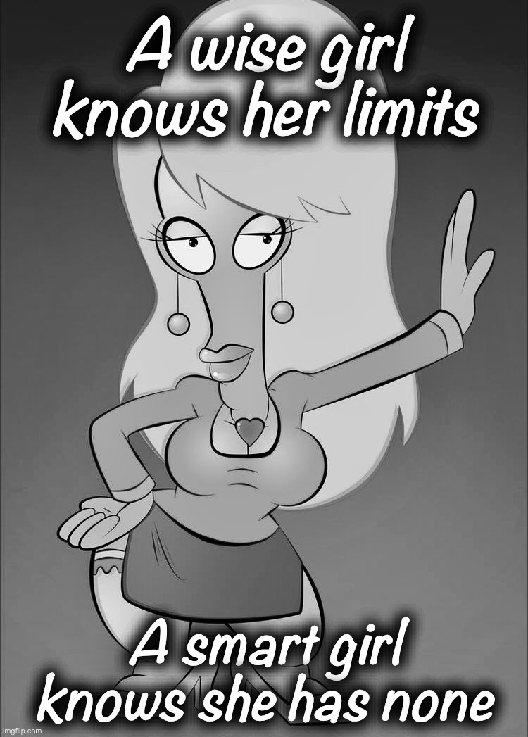 Alien Wisdom | A wise girl knows her limits; A smart girl
knows she has none | image tagged in uncle roger,marilyn monroe,memes,smart girl,wise | made w/ Imgflip meme maker