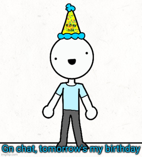 Gn chat, tomorrow's my birthday | made w/ Imgflip meme maker