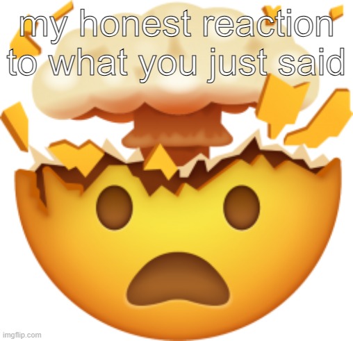 my honest reaction to what you just said | made w/ Imgflip meme maker