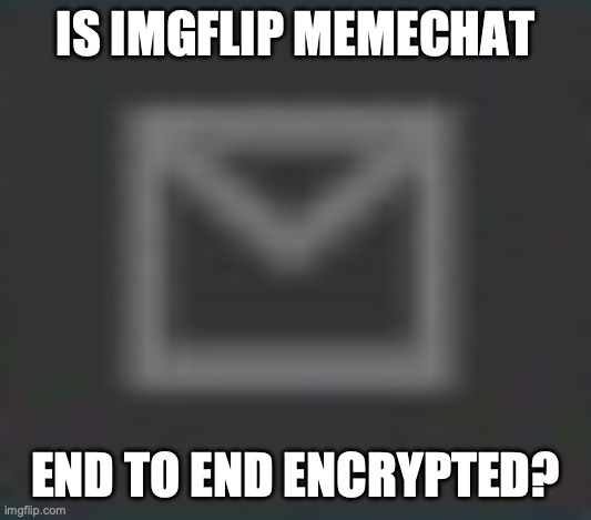 Just a question, yk? | IS IMGFLIP MEMECHAT; END TO END ENCRYPTED? | image tagged in yeah,imgflip,questions,discussion,feature | made w/ Imgflip meme maker