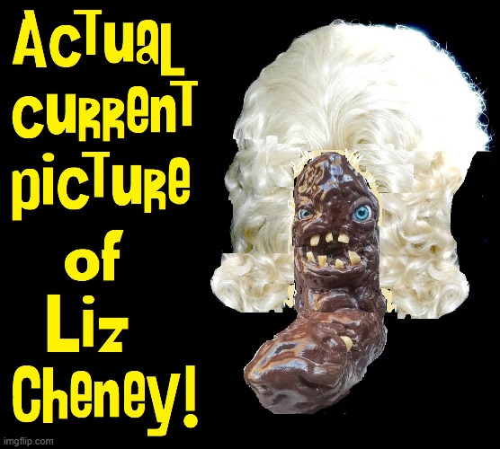 Liz Cheney Good Hair Day | image tagged in vince vance,liz cheney,pos,poop,turd,memes | made w/ Imgflip meme maker