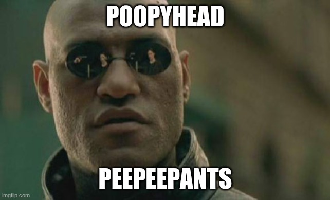 Matrix Morpheus Meme | POOPYHEAD; PEEPEEPANTS | image tagged in memes,matrix morpheus | made w/ Imgflip meme maker