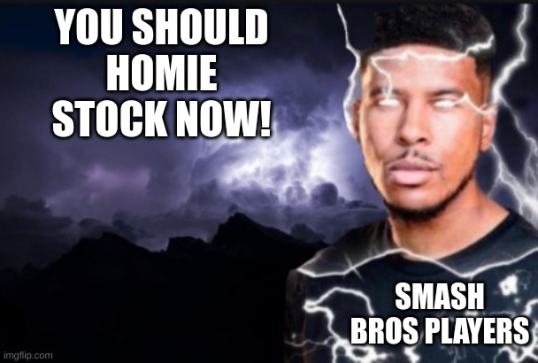 you should kys now | YOU SHOULD HOMIE STOCK NOW! SMASH BROS PLAYERS | image tagged in you should kill yourself now | made w/ Imgflip meme maker