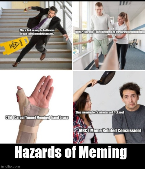 Hazards of Meming | Hazards of Meming | image tagged in funny | made w/ Imgflip meme maker
