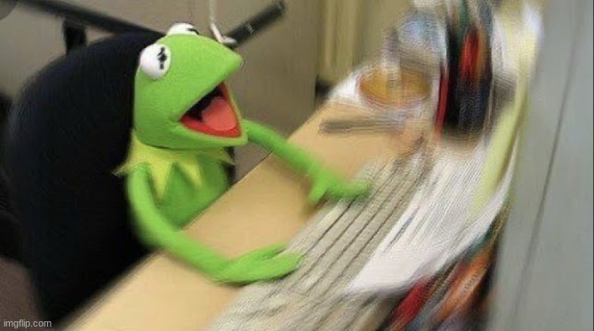 hehe new template | image tagged in kermit the frog computer shocked | made w/ Imgflip meme maker