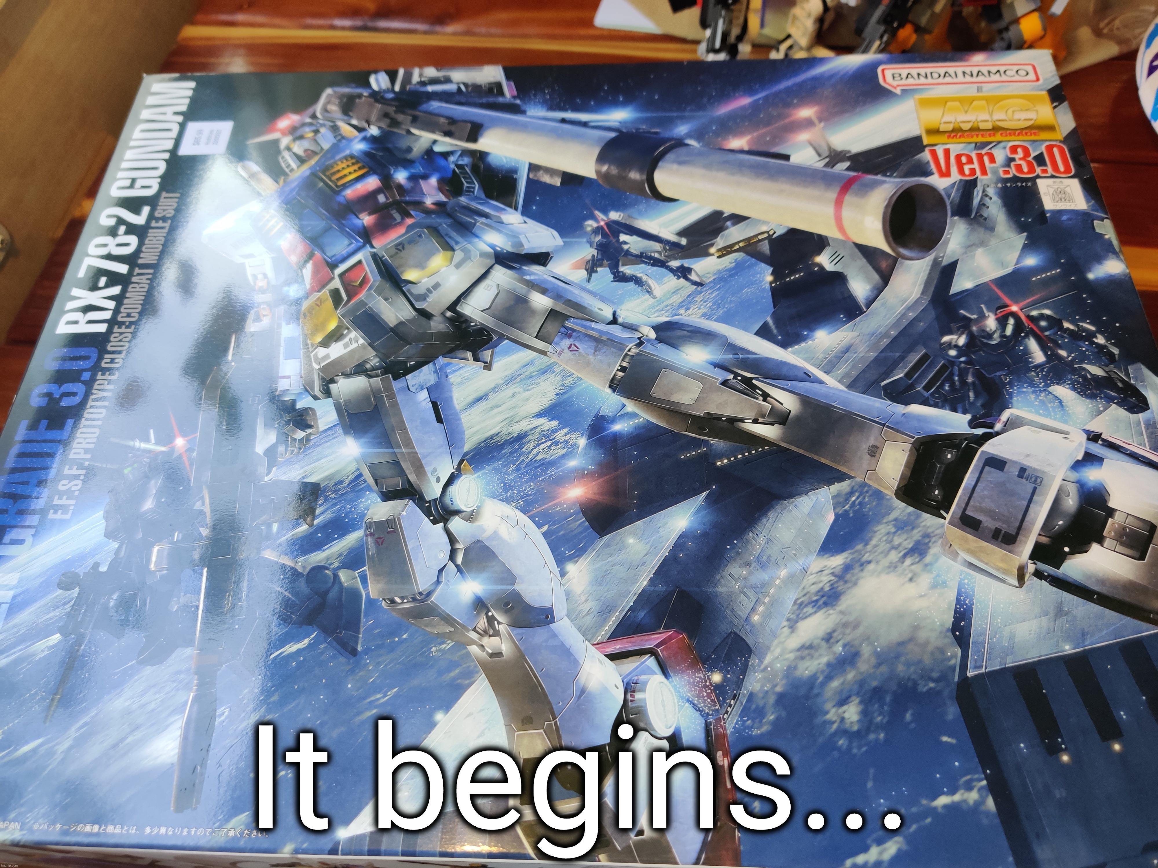 I'll post in the gunpla stream when I'm done and put the link here | It begins... | made w/ Imgflip meme maker