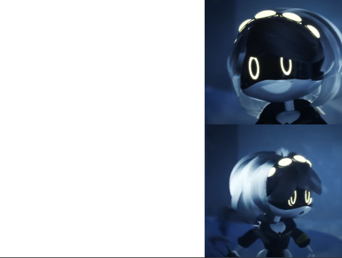 High Quality Happy And Scared V Blank Meme Template