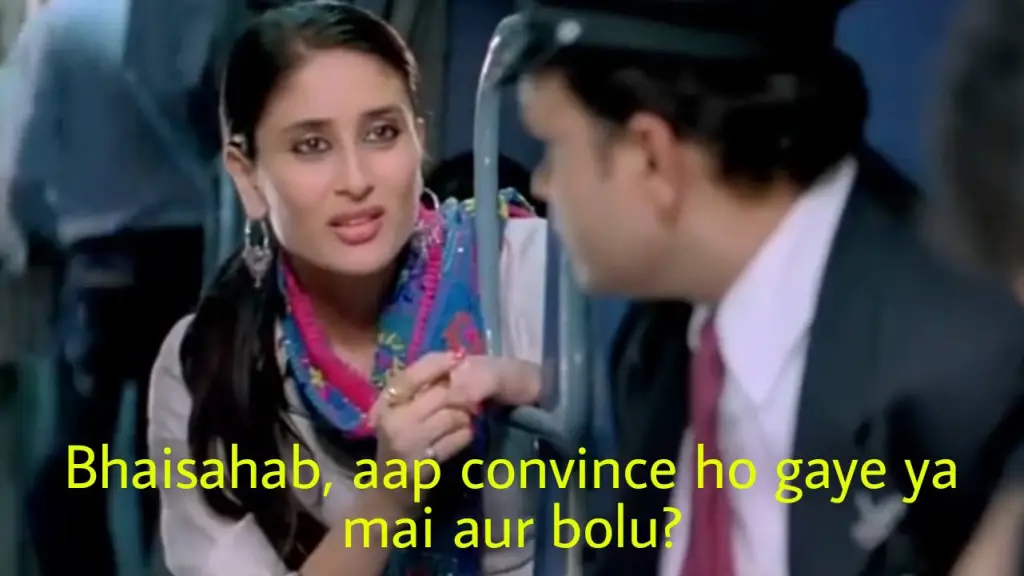 High Quality geet jab we met Blank Meme Template