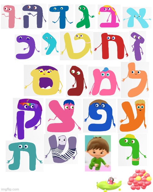 Charlie and the Hebrew alphabet 22 Letters | image tagged in charlie and the hebrew alphabet,babytv,charlie and the alphabet | made w/ Imgflip meme maker