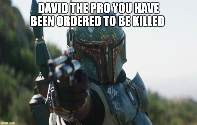 DAVID THE PRO YOU HAVE BEEN ORDERED TO BE KILLED | made w/ Imgflip meme maker
