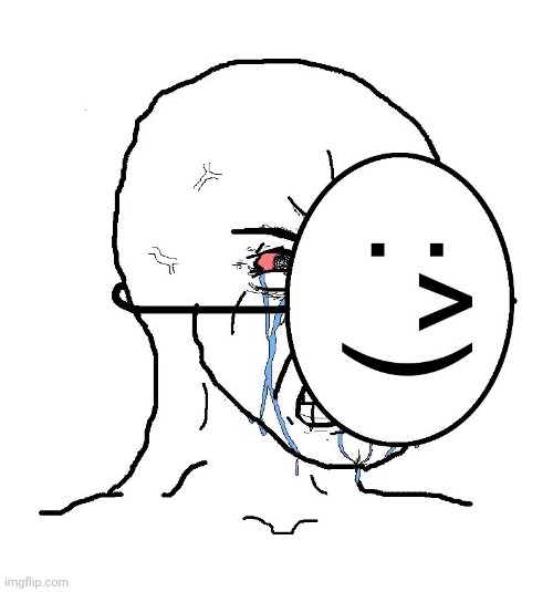 Me right now | image tagged in pretending to be happy hiding crying behind a mask | made w/ Imgflip meme maker