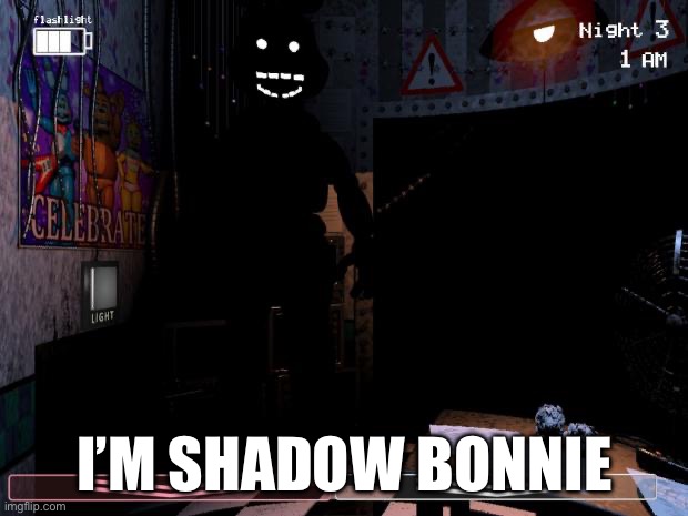 Shadow bonnie | I’M SHADOW BONNIE | image tagged in shadow bonnie | made w/ Imgflip meme maker