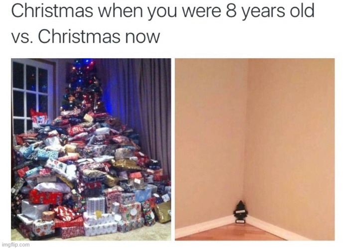 image tagged in christmas,now,disappointment | made w/ Imgflip meme maker