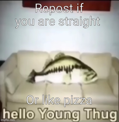 Hello Young Thug | Repost if you are straight; Or like pizza | image tagged in hello young thug | made w/ Imgflip meme maker