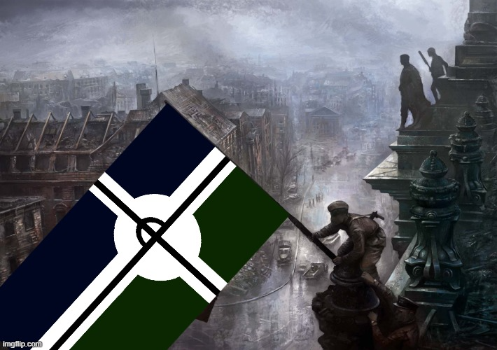Eroican/Pro-Fandom War-Flag on Reichstag Blank Meme Template
