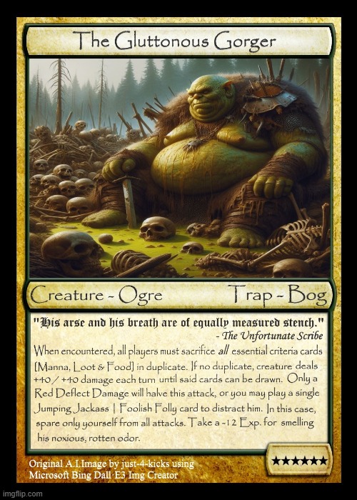 Tribute To Shrek Deck MTG Card | Original A.I.Image by just-4-kicks using Microsoft Bing Dall·E3 Img Creator | Collect'em All! | made w/ Imgflip meme maker