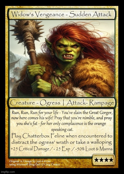 Tribute To Shrek Deck MTG Card | Original A.I.Image by just-4-kicks using Microsoft Bing Dall·E3 Img Creator | Collect'em All! | made w/ Imgflip meme maker