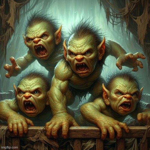 MTG Tribute To Shrek Deck Full Print Baby Ogres | Original A.I.Image by just-4-kicks using Microsoft Bing Dall·E3 Img Creator | made w/ Imgflip meme maker