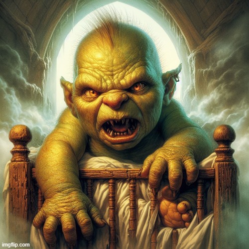 MTG Tribute To Shrek Deck Full Print Baby Ogre v.2 | Original A.I.Image by just-4-kicks using Microsoft Bing Dall·E3 Img Creator | made w/ Imgflip meme maker