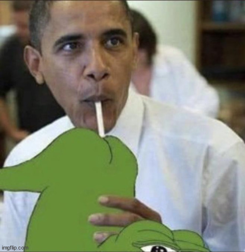 0bama uses a straw | image tagged in obama,straws | made w/ Imgflip meme maker