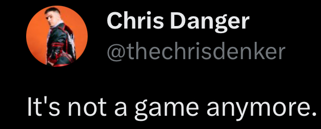 High Quality chris danger not a game Blank Meme Template