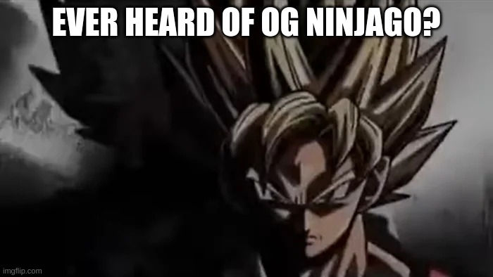 Goku Staring | EVER HEARD OF OG NINJAGO? | image tagged in goku staring | made w/ Imgflip meme maker