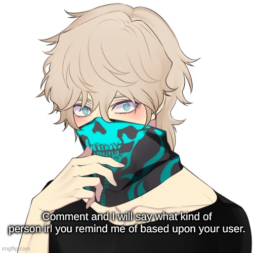 Comment and I will say what kind of person irl you remind me of based upon your user. | made w/ Imgflip meme maker