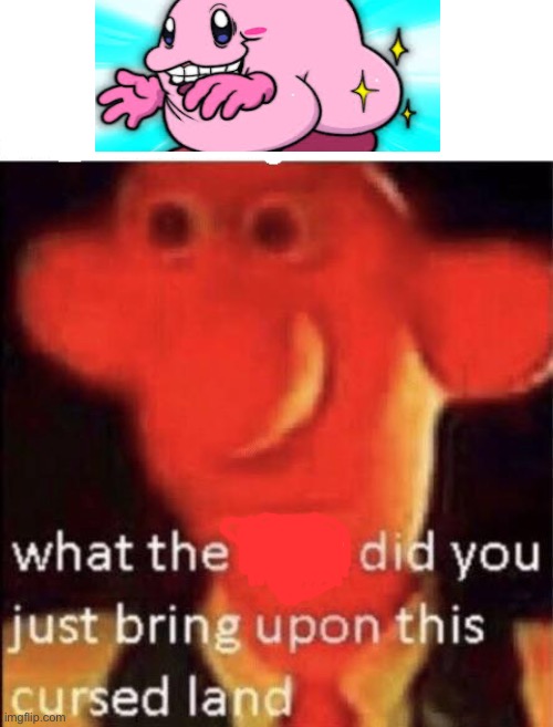 Cursed Kirby | image tagged in wallace cursed land,kirby,cursed | made w/ Imgflip meme maker