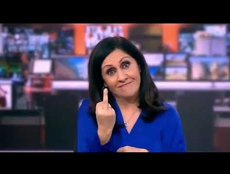 Rude newsreader Blank Meme Template
