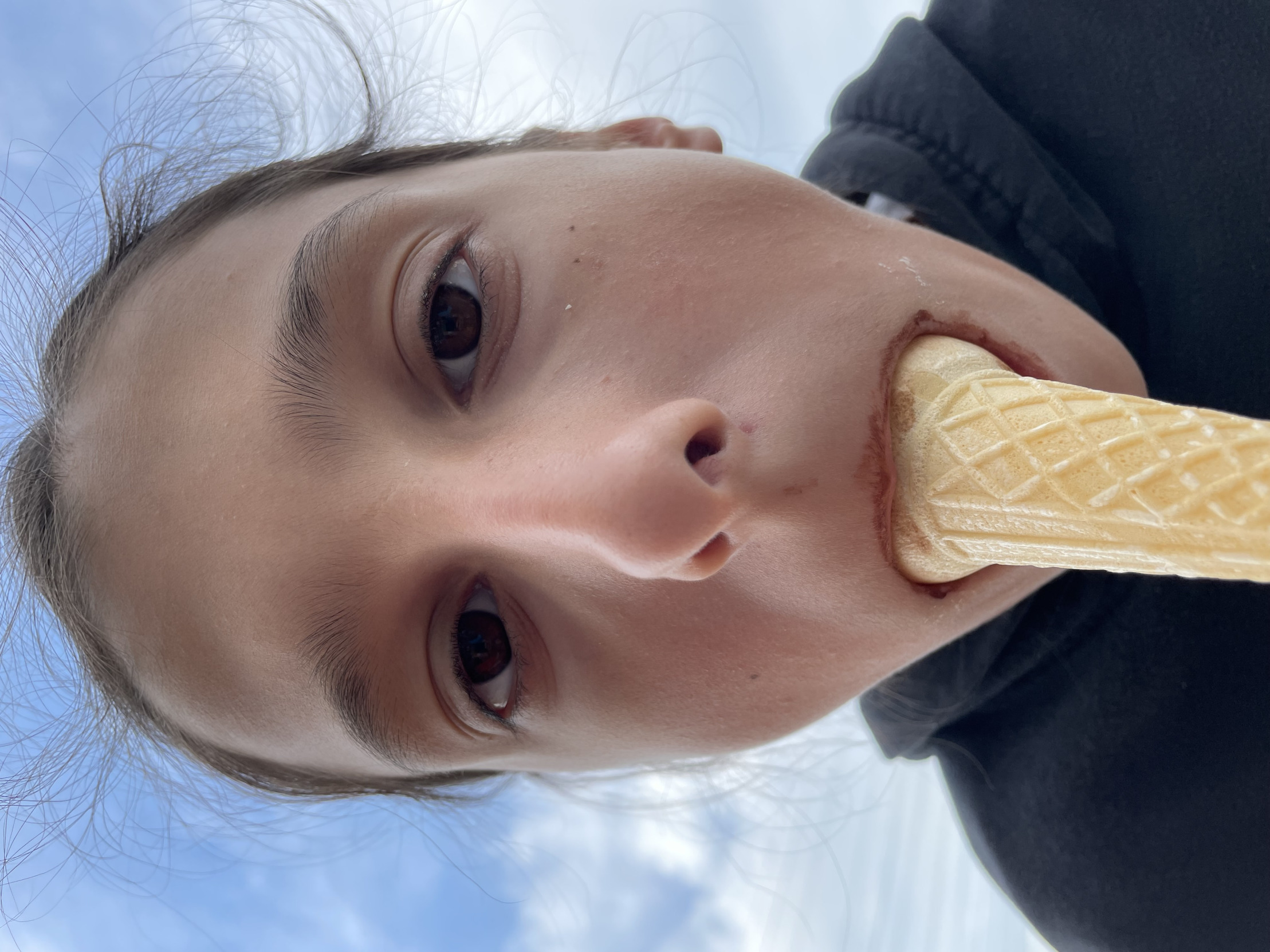 High Quality me eating ice cream Blank Meme Template