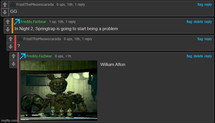 Bro did NOT know who Springtrap was | made w/ Imgflip meme maker