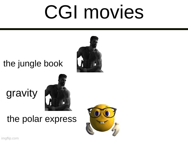 such a great story, such frightening animation | CGI movies; the jungle book; gravity; the polar express | image tagged in cgi,the polar express,oh wow are you actually reading these tags | made w/ Imgflip meme maker