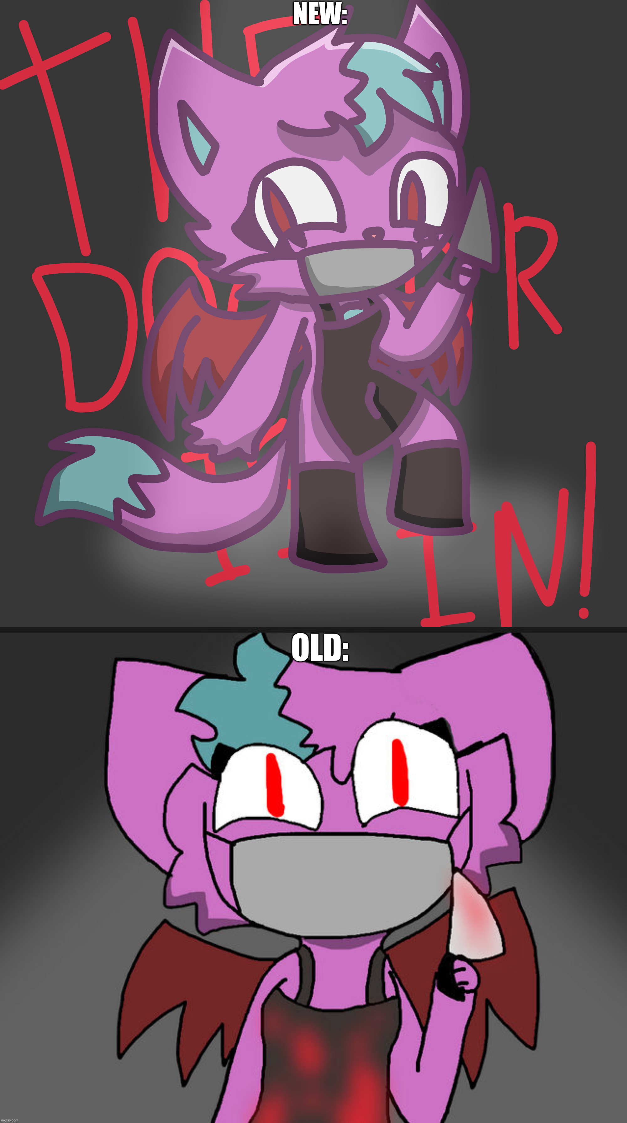 old art redraw lol | NEW:; OLD: | made w/ Imgflip meme maker