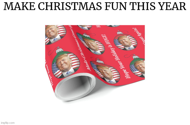 Make Chritsmas Fun | MAKE CHRISTMAS FUN THIS YEAR | image tagged in trump,christmas | made w/ Imgflip meme maker