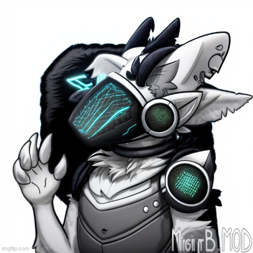 Some unrelated protogen art :>