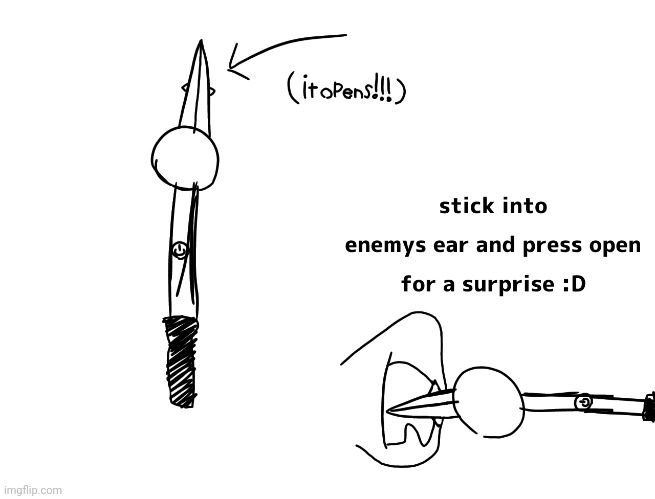 Weapon idea: the ear knife | made w/ Imgflip meme maker