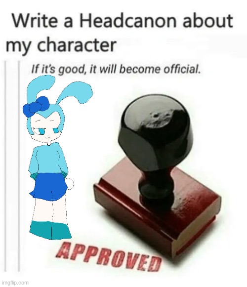 Anyone got any ides for this lil gremlin? | image tagged in write a headcanon about my character | made w/ Imgflip meme maker