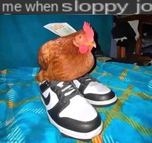 image tagged in me when sloppy jo blank | made w/ Imgflip meme maker