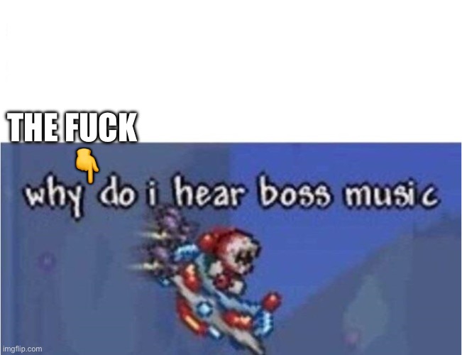 why do i hear boss music | THE FUCK
    ? | image tagged in why do i hear boss music | made w/ Imgflip meme maker
